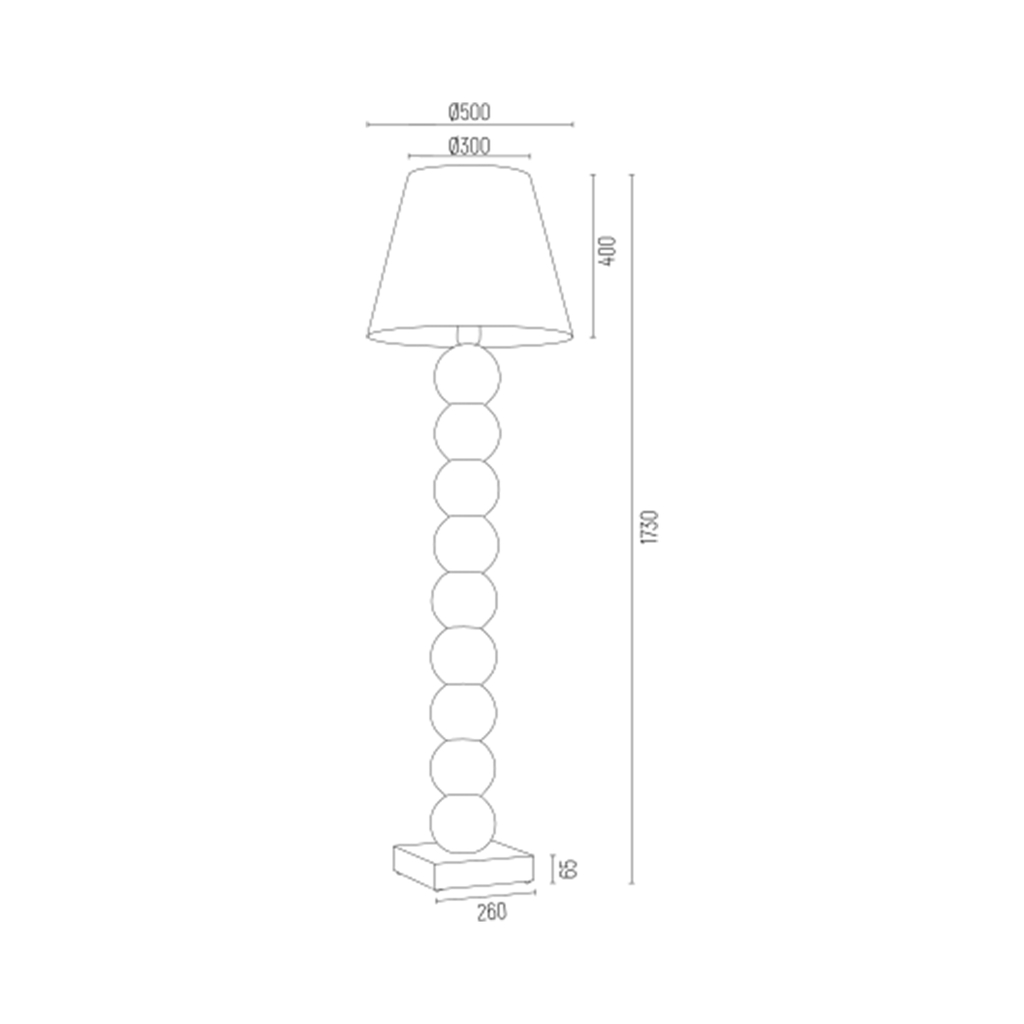 Černá stojací lampa se stínidlem FUDŻI