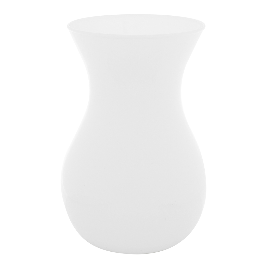 Skleněná bílá váza ASTA 18 cm