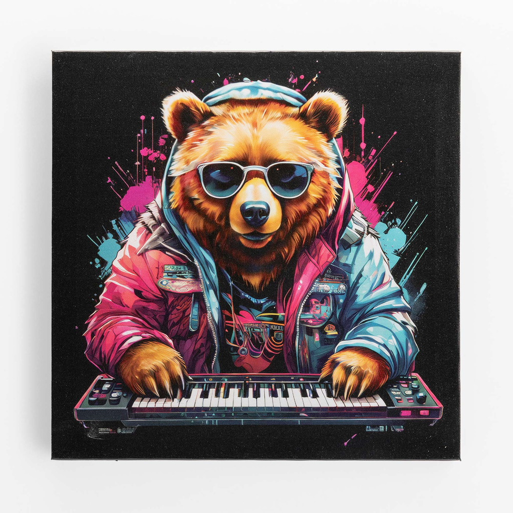 Obraz na plátně MEDVĚD 28x28 cm