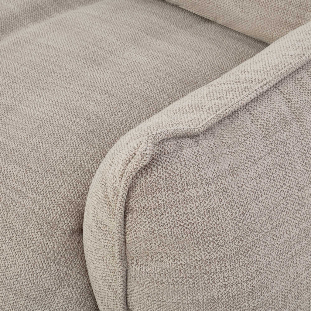Rohová sedací souprava taupe FLUFFY levá