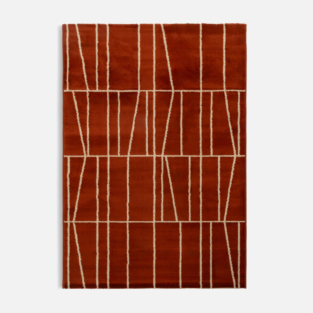 Moderní měděno-zlatý koberec CANNES 120x160 cm