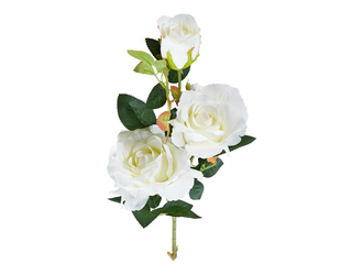 Umělá bílá růže 85 cm