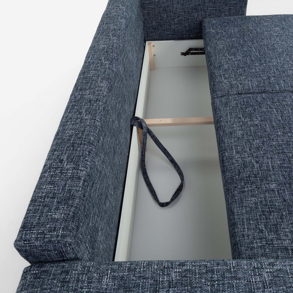 Třímístná rozkládací pohovka COCO tmavě modrá