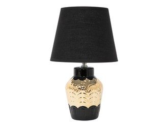 Stolní lampa keramická zlato-černá 32 cm