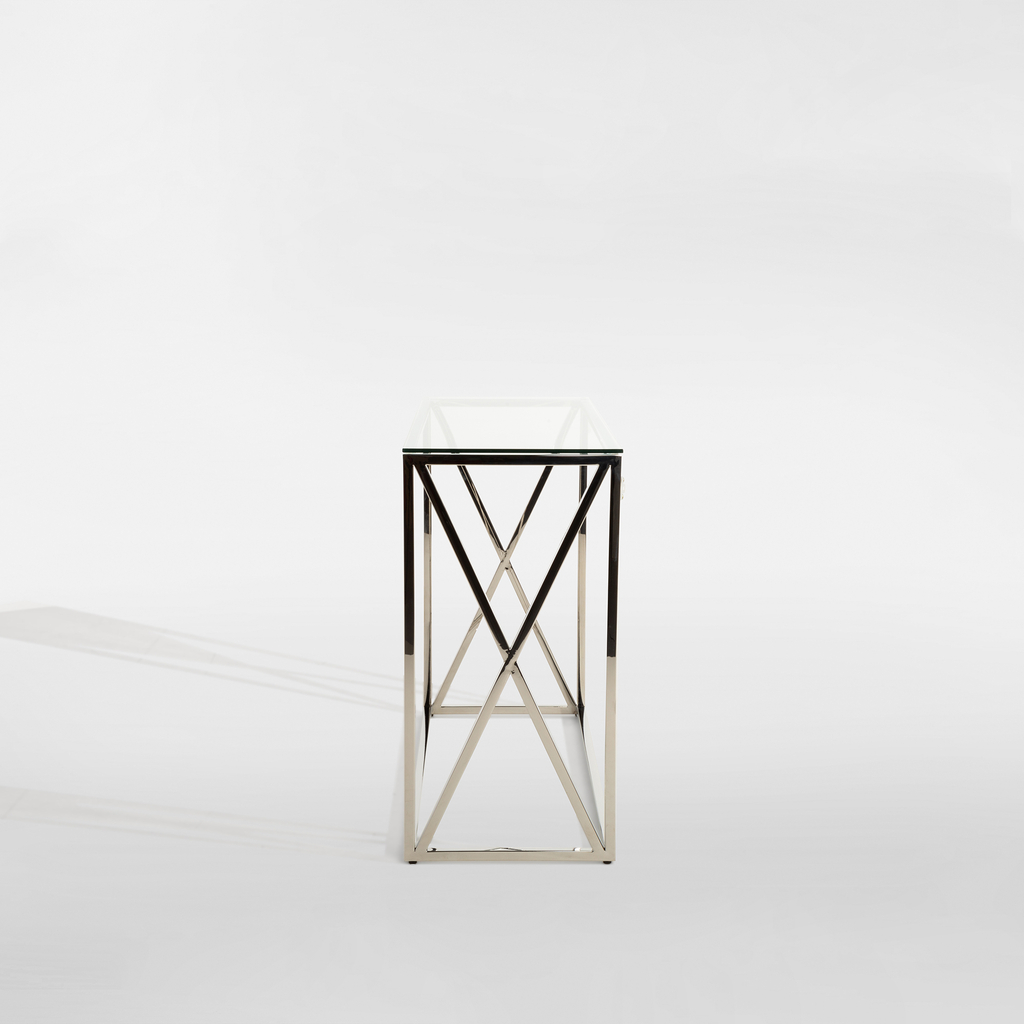 Konzolový stolek glamour ENAMON stříbrný