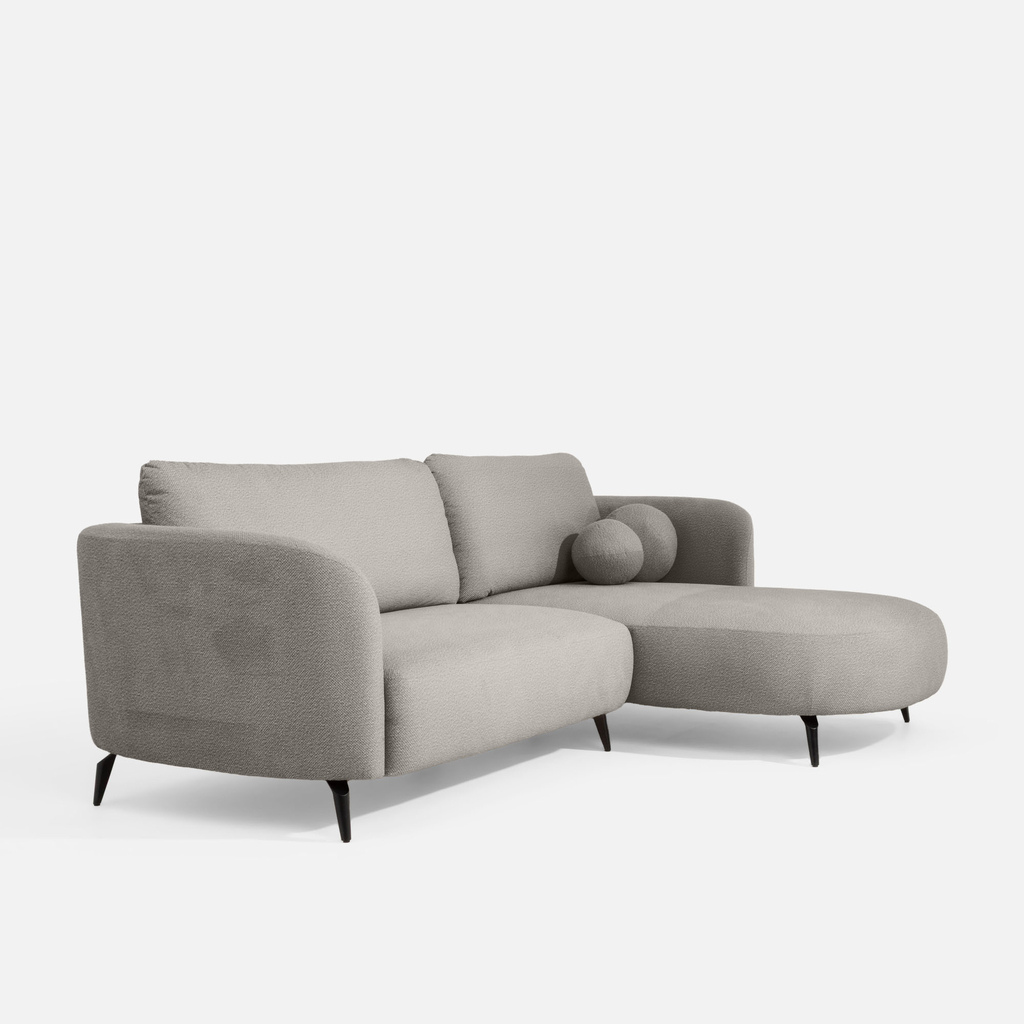 Rohová sedačka šedá RAVELLO pravá