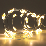LED světýlka na vánoční stromek hvězdy 20 ks, teplé světlo
