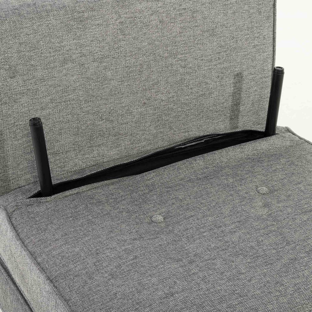 Rozkládací čalouněné křeslo šedé LAVILLA