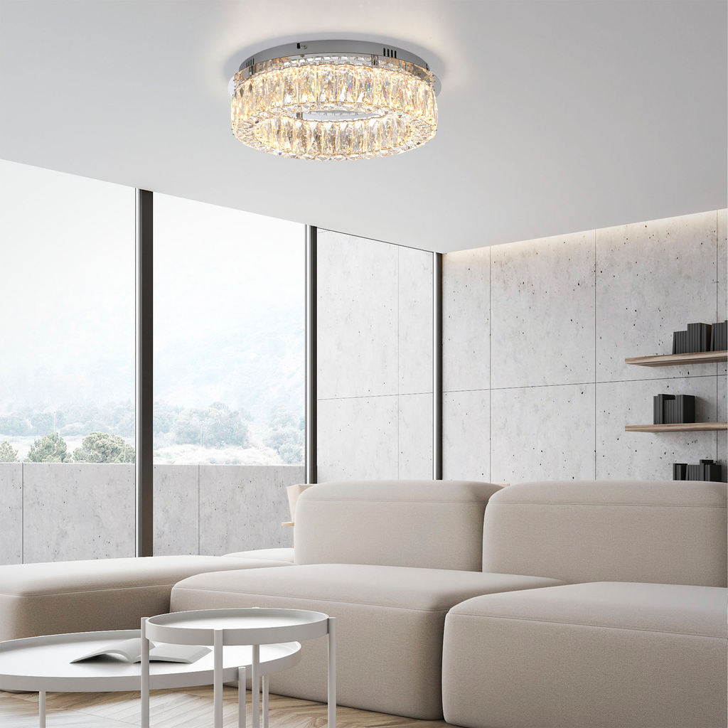 Stropní LED svítidlo KULUNKA chromované