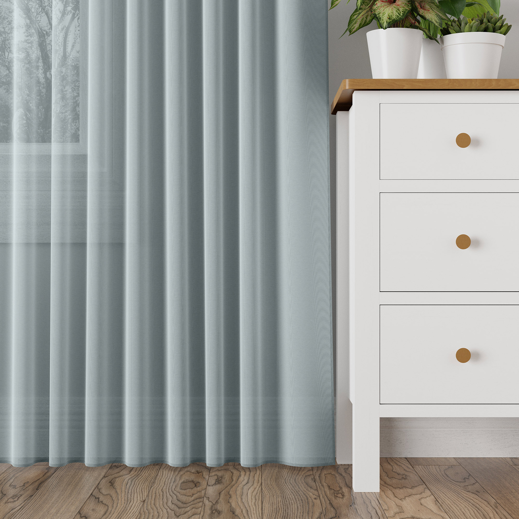 Závěs do obývacího pokoje BASIC 145x300 cm pastelově tyrkysový