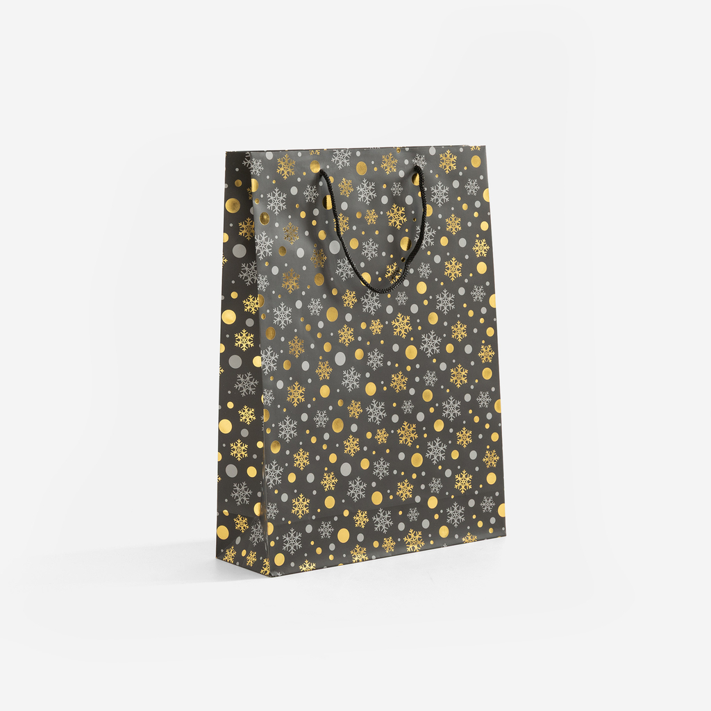 Vánoční dárková taška hvězdičky velikost M MIX