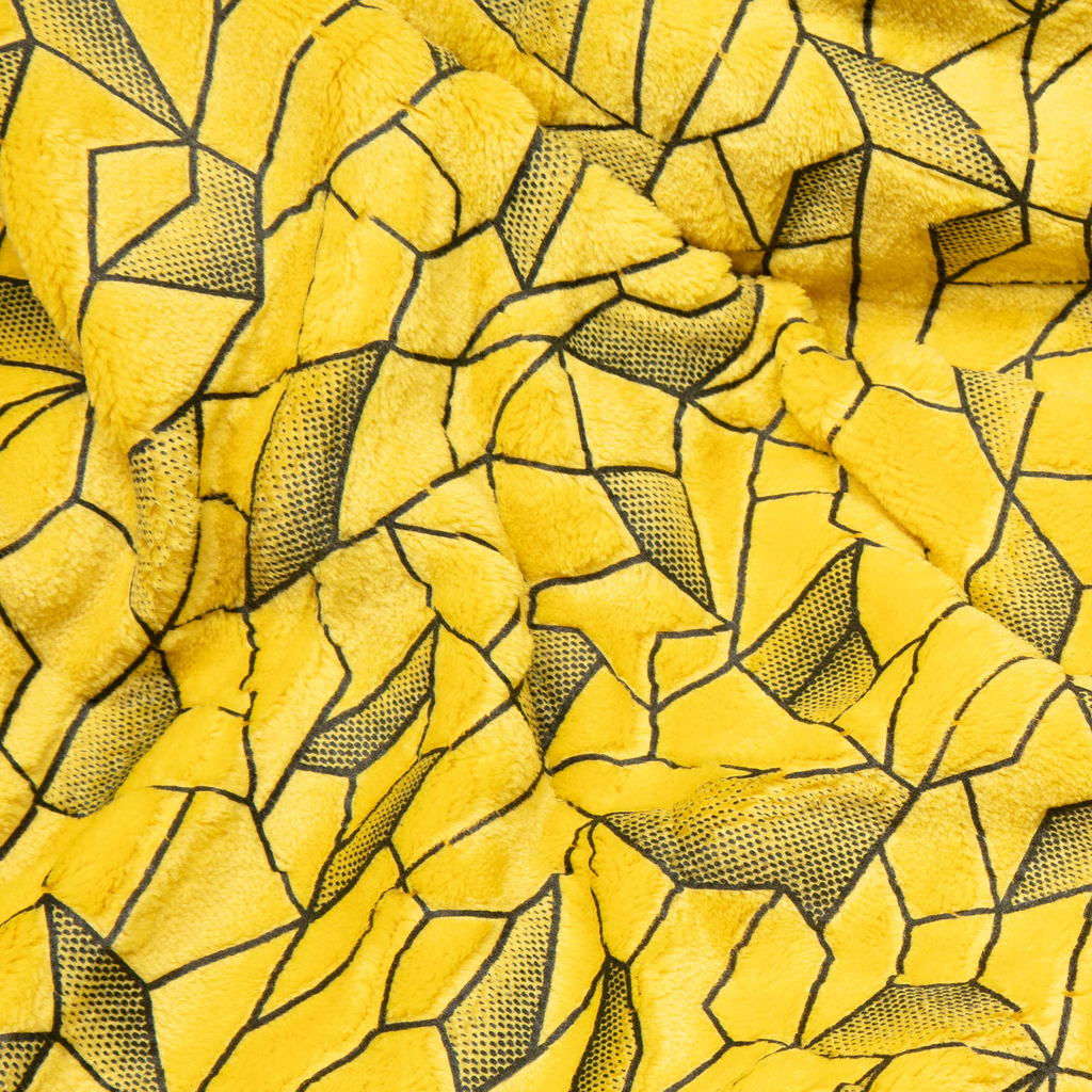 Deka s geometrickým vzorem žlutá GEOM 150x200 cm