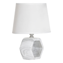 Bílo-černá stolní lampa 25 cm