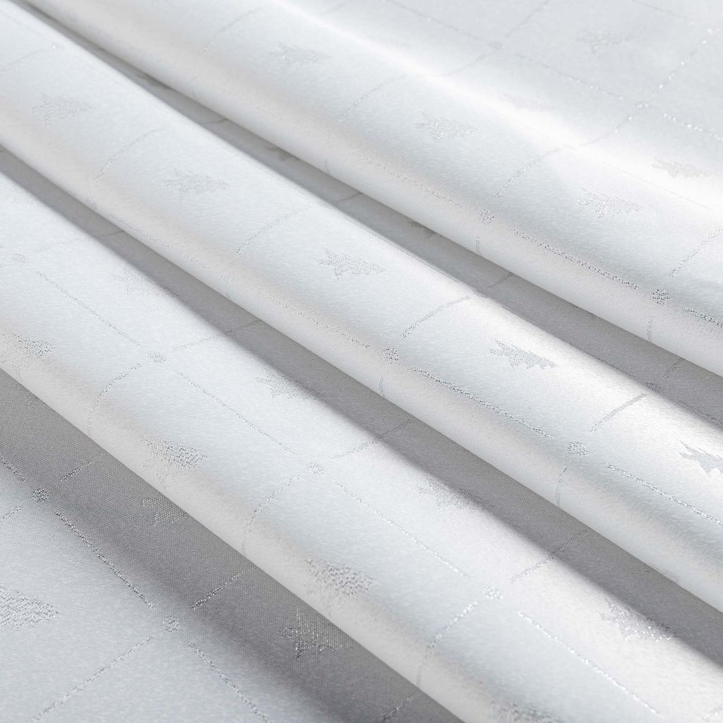 Ubrus glamour se stromečky bílý LUMINE 110x160 cm