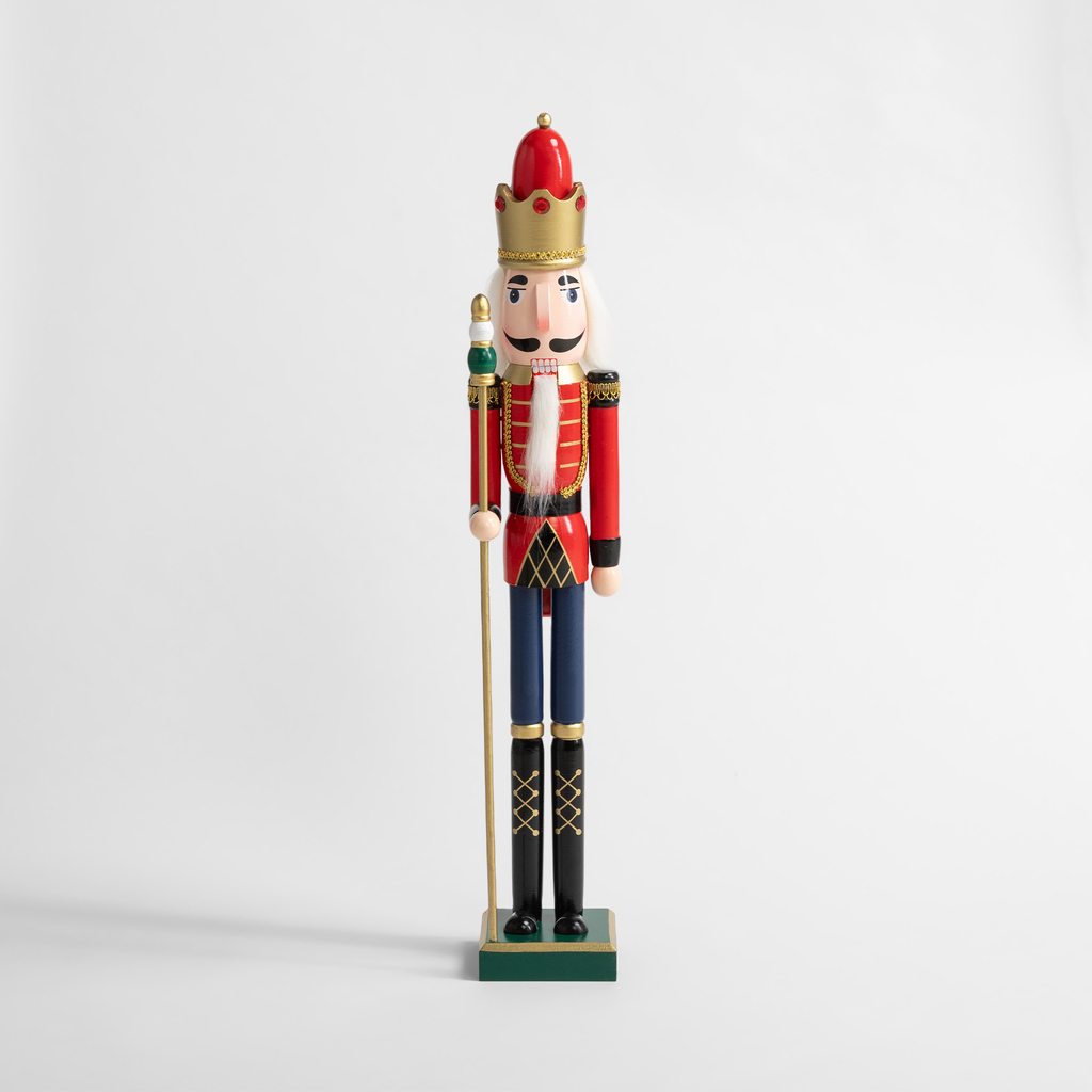 Figurka červeno-modrá LOUSKÁČEK 81 cm