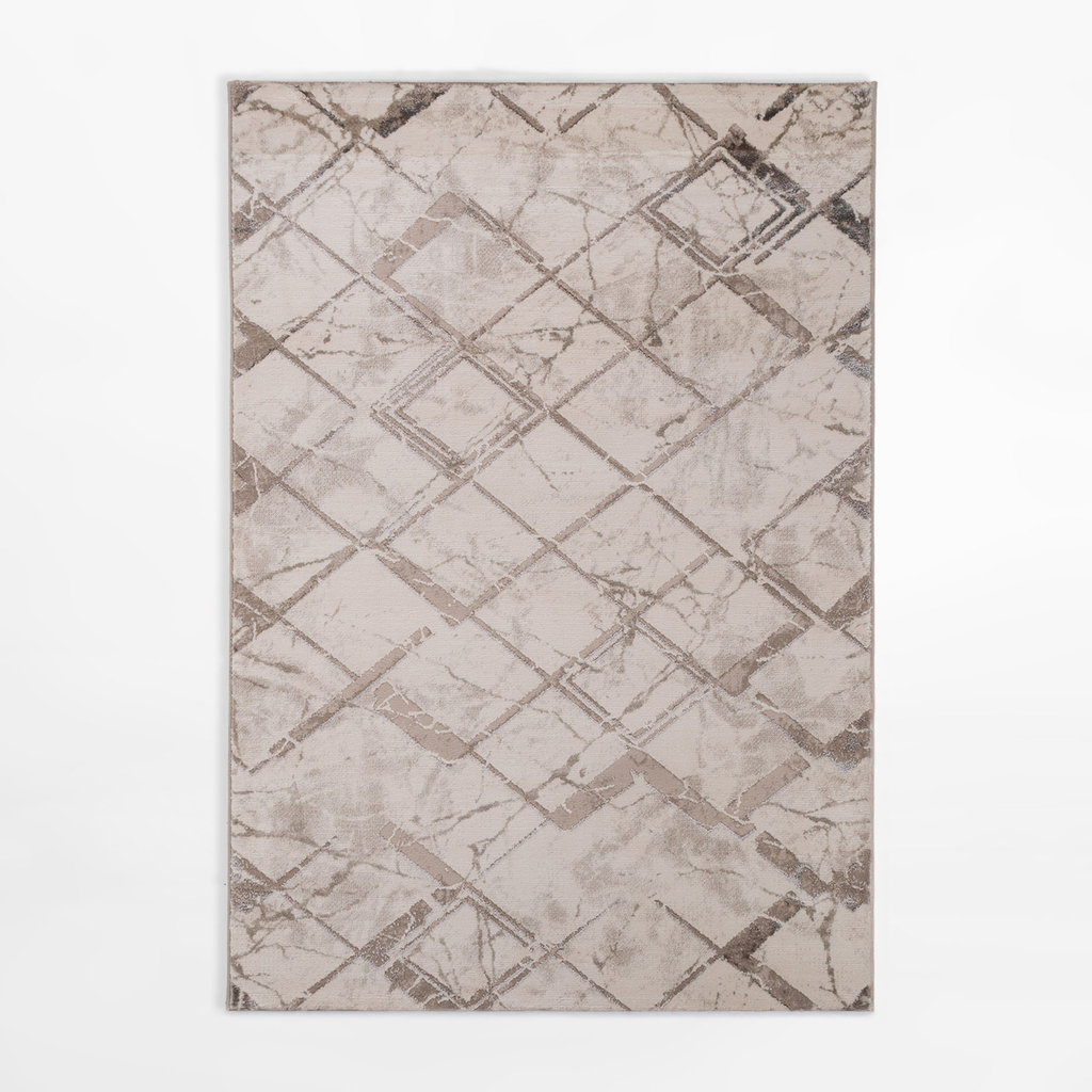 Krémový koberec s kosočtverci SPAZZIO 120x170 cm