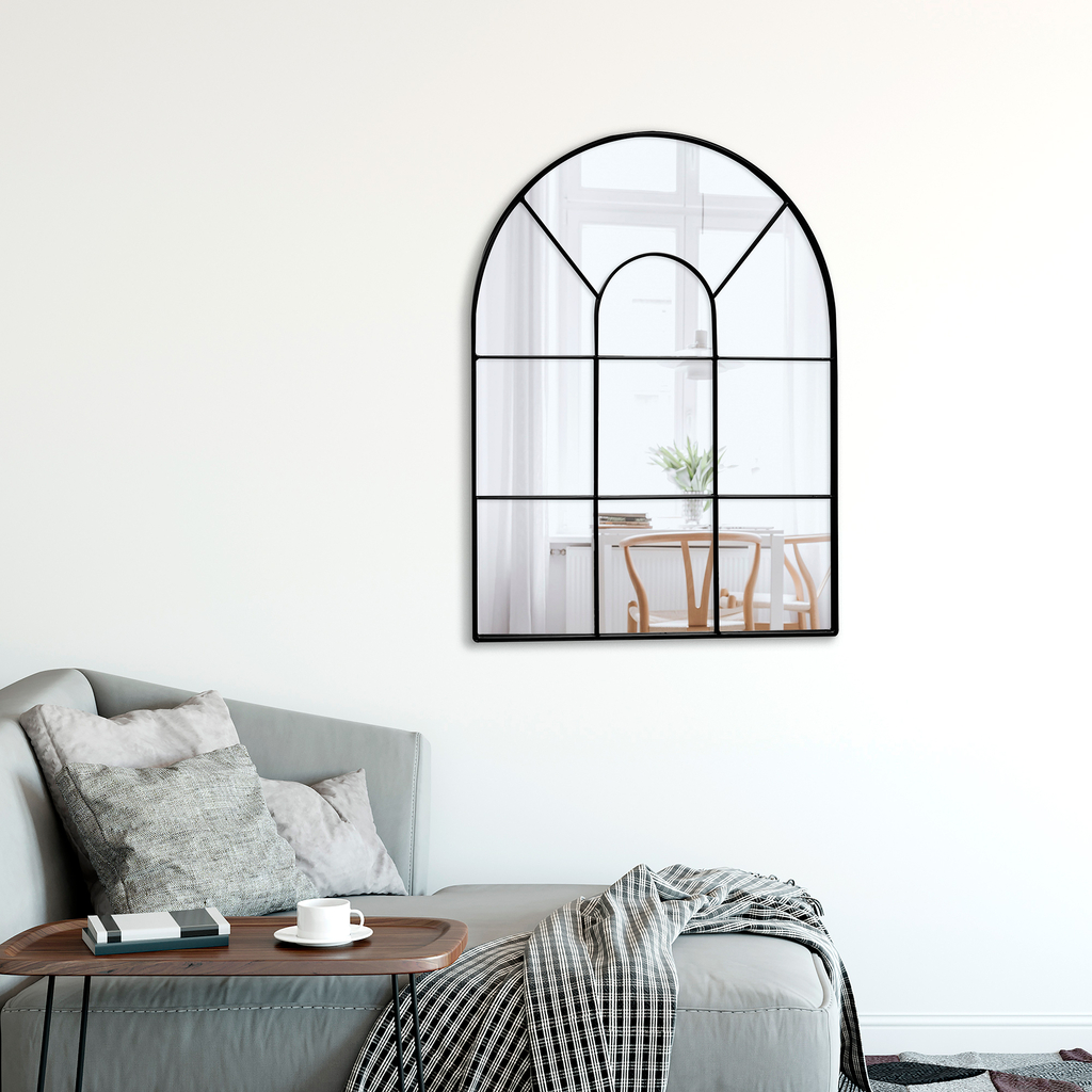 Dekorativní polooválné zrcadlo 45x60 cm