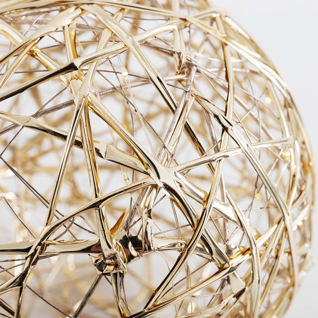 Dekorace LED koule šampaňské zlato, 20 cm