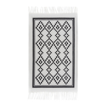 Bíločerný koberec s kosočtvercovým vzorem SCANDI 50x80 cm