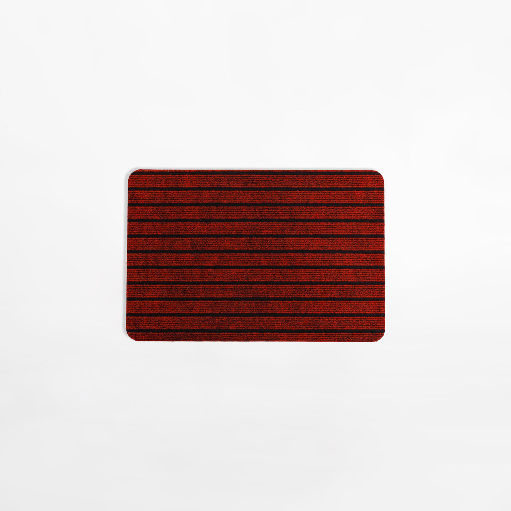Rohožka na boty STRIPES, červená, 40x60 cm