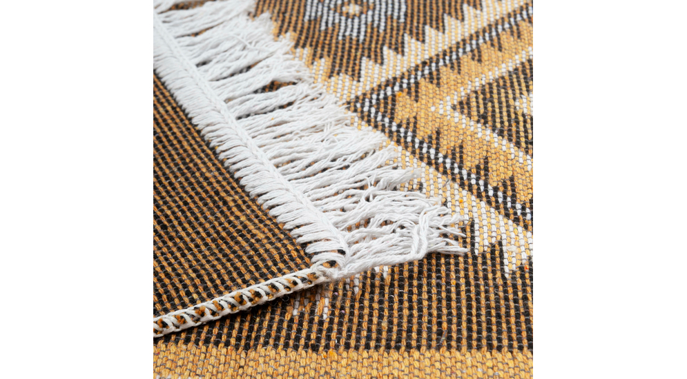 Medový oboustranný koberec s třásněmi ALBORG 60 x 120 cm