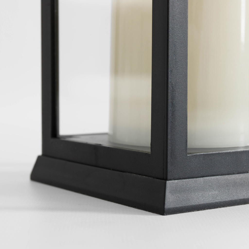 LED lucerna černá 23 cm