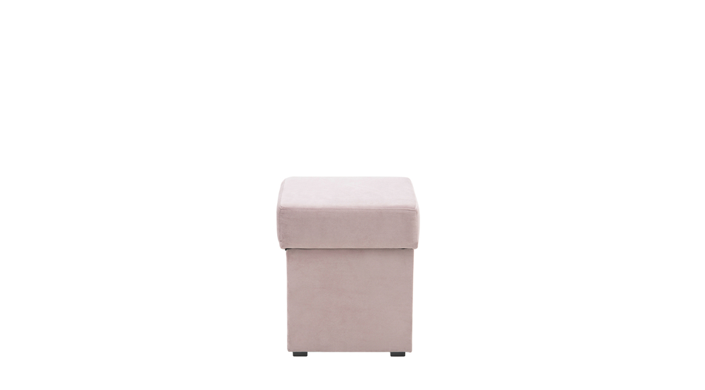 Pudrově růžový taburet s úložným prostorem TOP