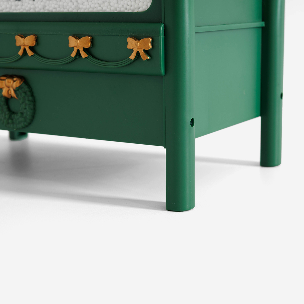 Hrající dekorace LED POŠTOVNÍ SCHRÁNKA zelená 40 cm