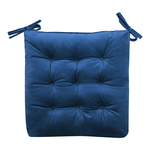 Sedák na židli tmavě modrý VELVIO 40x40 cm