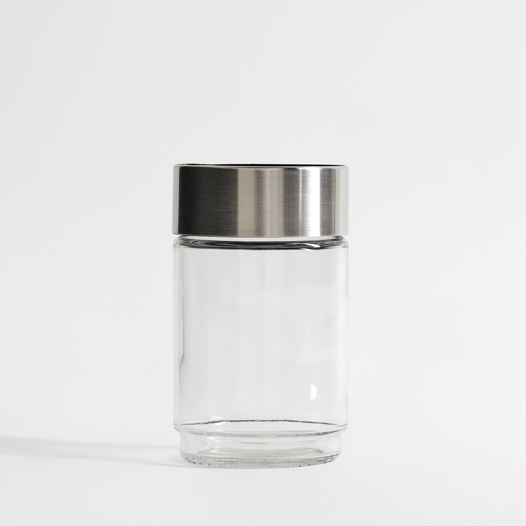 Skleněná dóza s kovovým víkem 750 ml