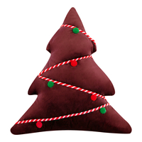 Dekorační polštář bordový vánoční stromek 38x40 cm