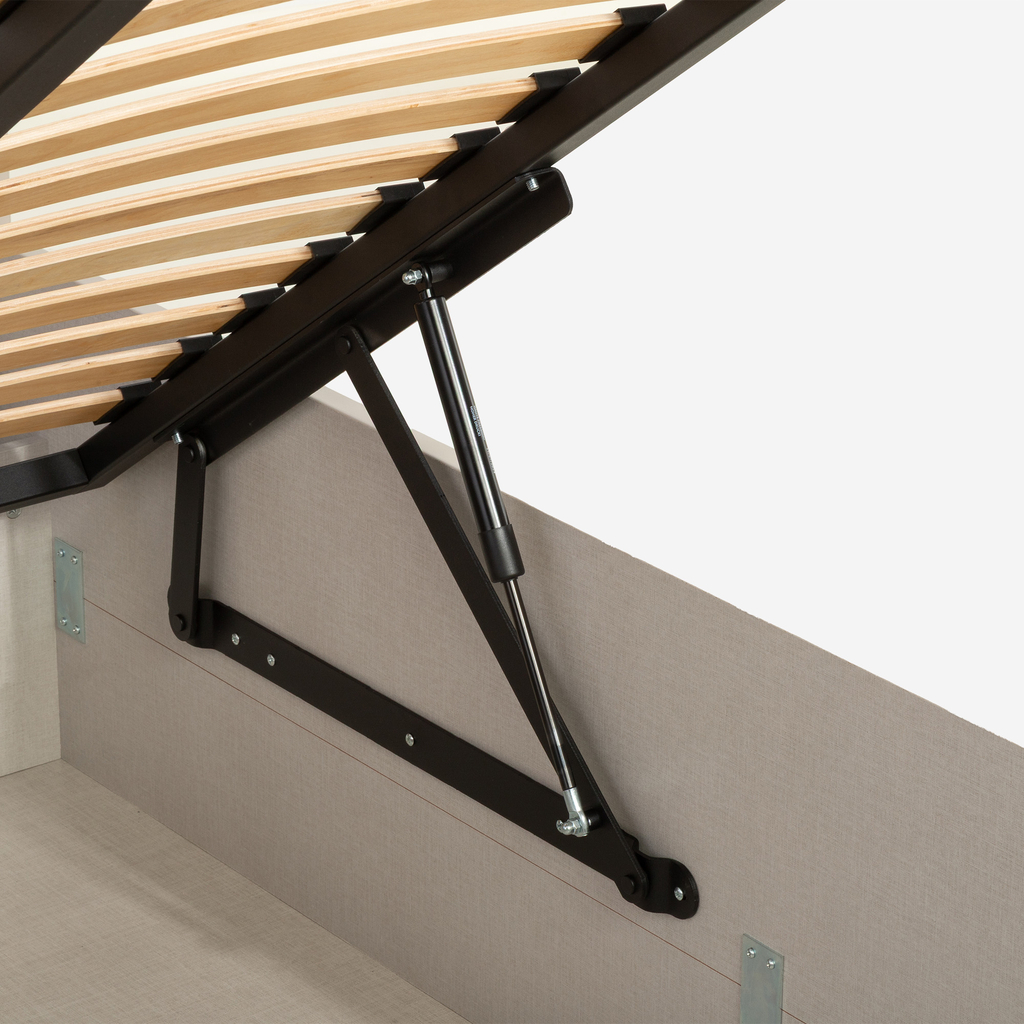 Postel s roštem 120x200 cm písková barva MILLES