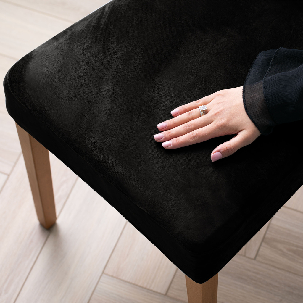 Potah na židli černý SENTO 48x48x58 6 ks