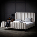 Čalouněná postel v popelavém odstínu KELLY 160x200 cm