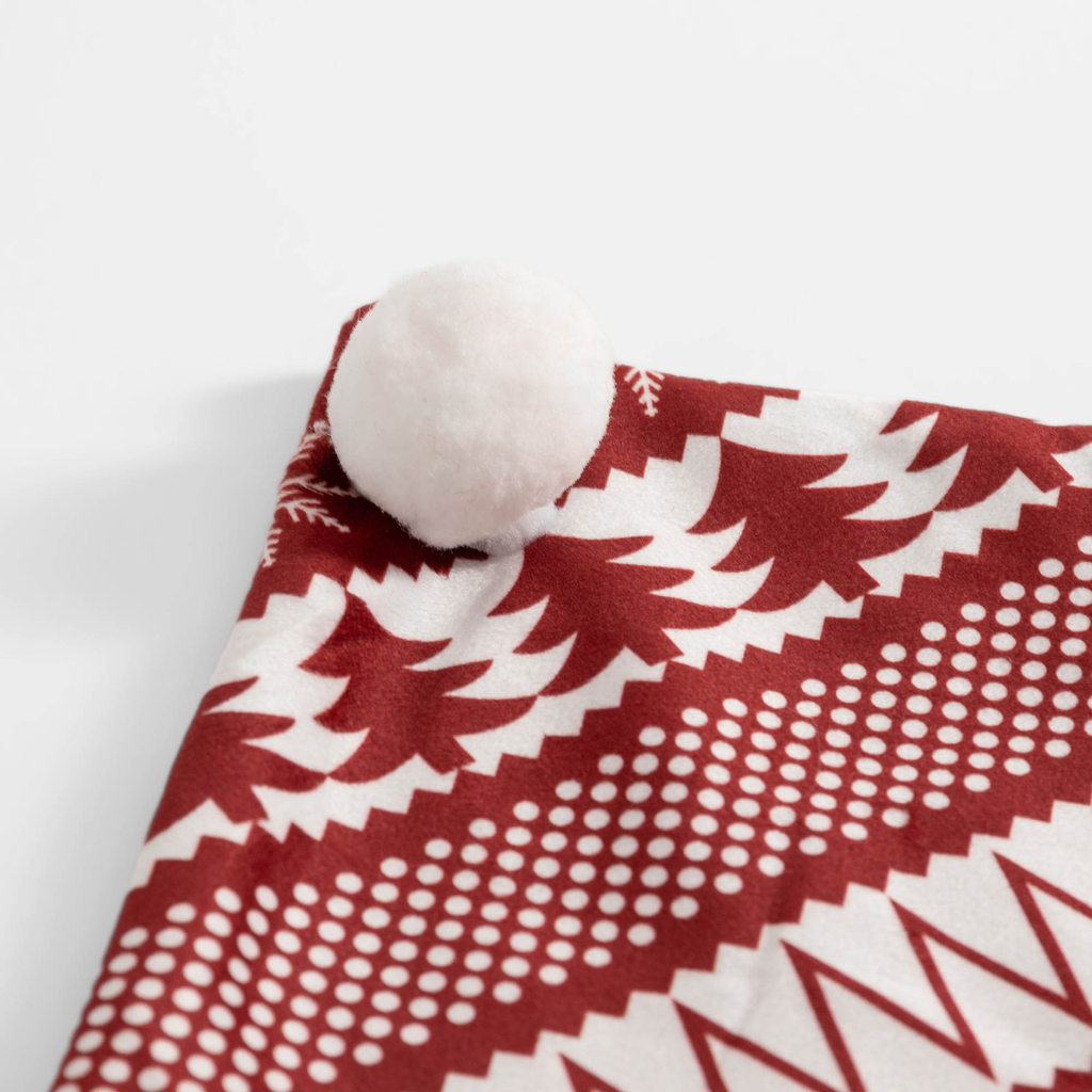 Vánoční potah na židli červený SANTA 50x58 cm