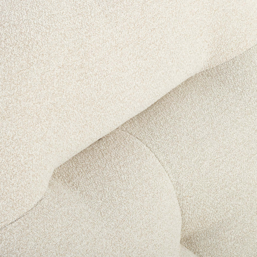 Otočné čalouněné křeslo s podnožkou béžové KIRA