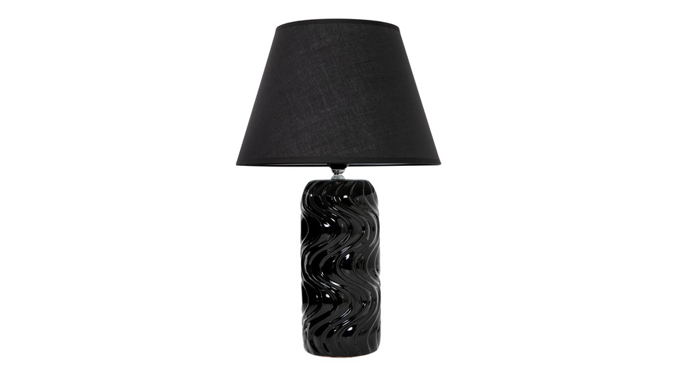 Stolní lampa keramická černá 46,5 cm