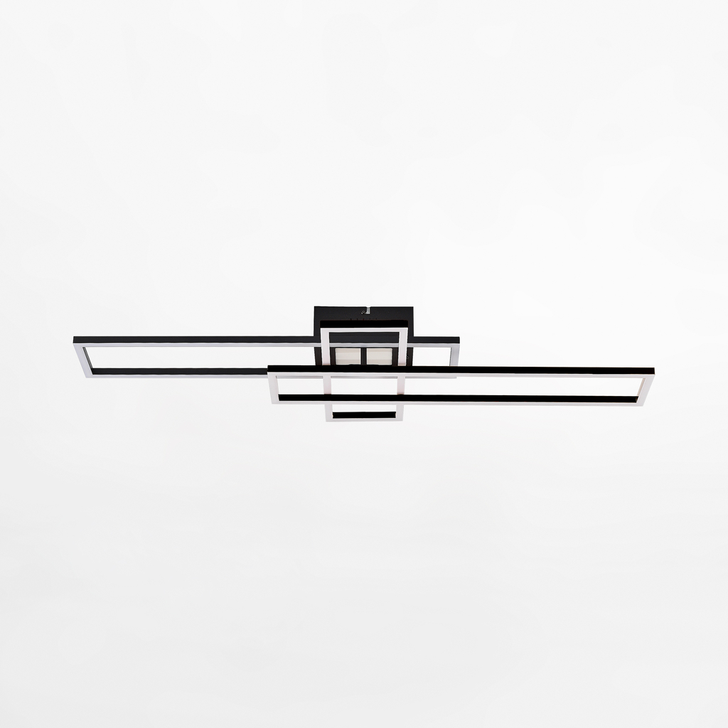 Lampa sufitowa LED ramka czarna LUMENZ z pilotem