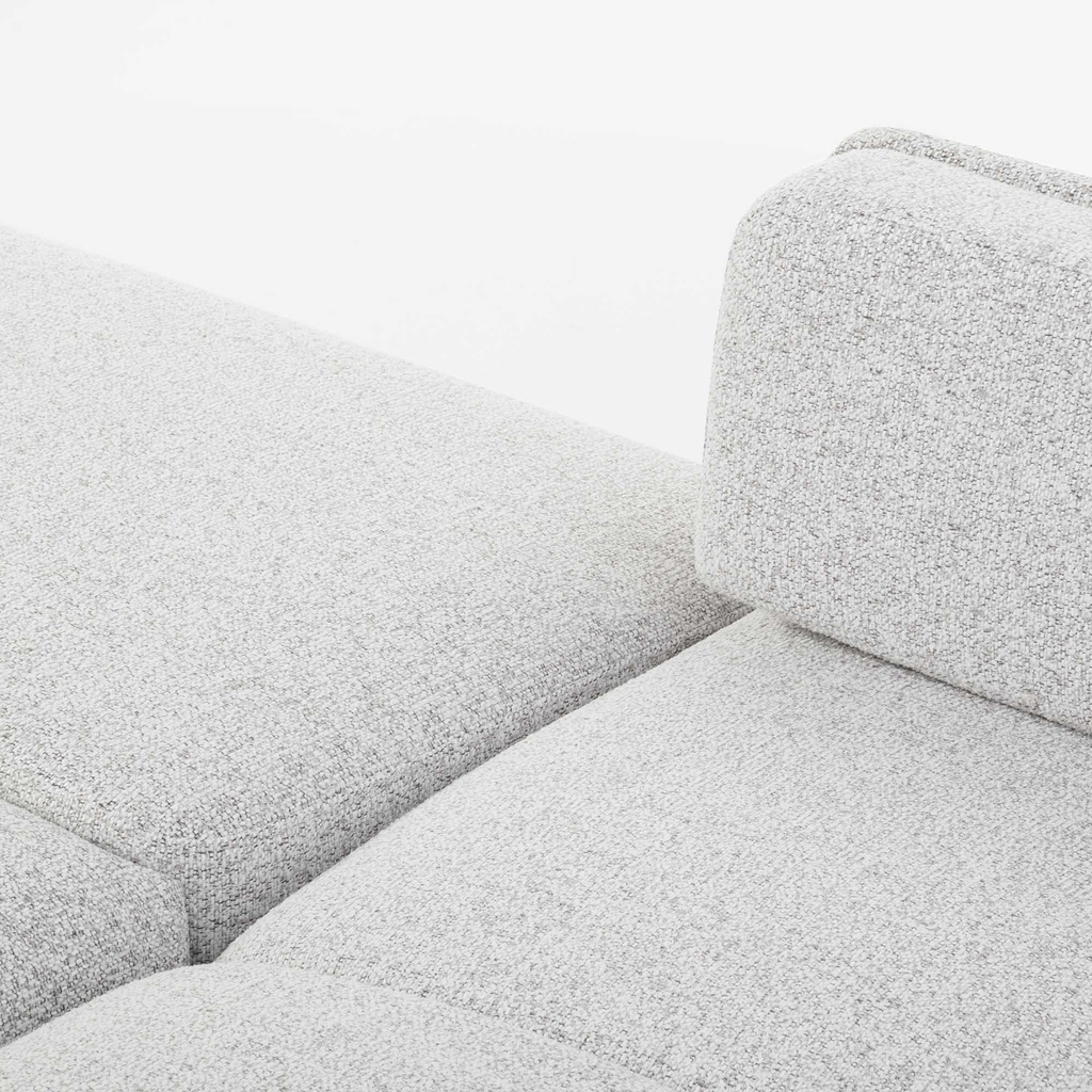 Rozkládací rohová sedačka šedá melírovaná BIANCO O pravá