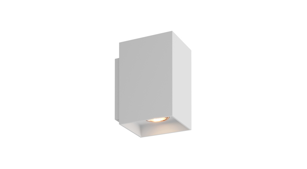 Bílé minimalistické nástěnné svítidlo SANDY WL SQUARE