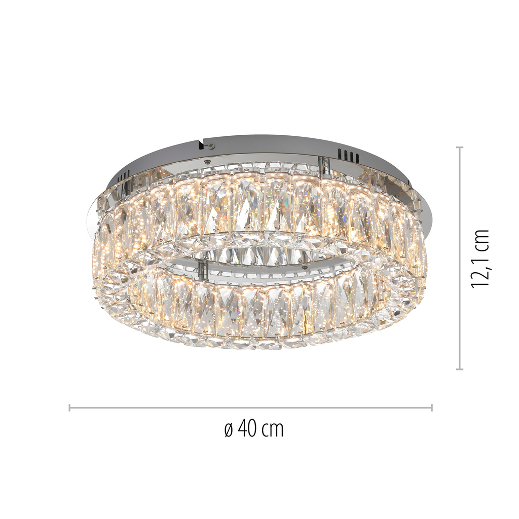 Stropní LED svítidlo KULUNKA chromované