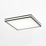 Černé LED RGB stropní svítidlo s dálkovým ovládáním MARIO 46,5x46,5 cm
