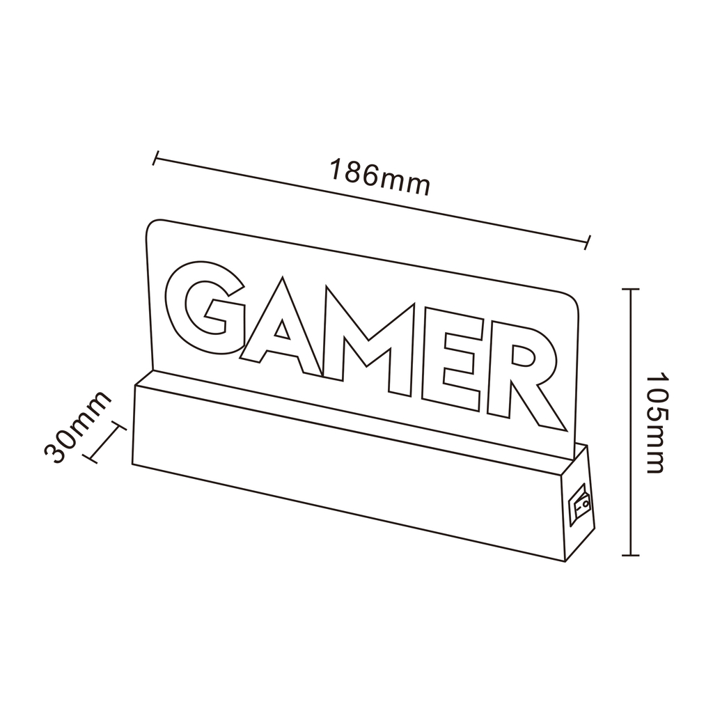 Dekorativní lampa LED NEON GAMER.