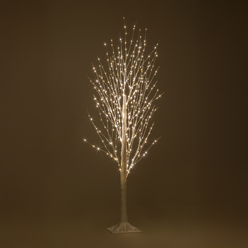 LED dekorace stromek IP44 120 cm bílý