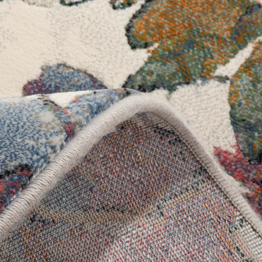 Kulatý koberec s květinami SORRENTO 160 cm