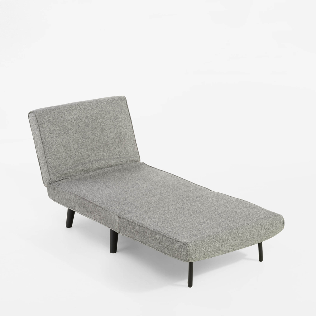 Rozkládací čalouněné křeslo šedé LAVILLA