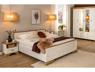 Provensálská postel s roštěm IRIS 160x200 cm