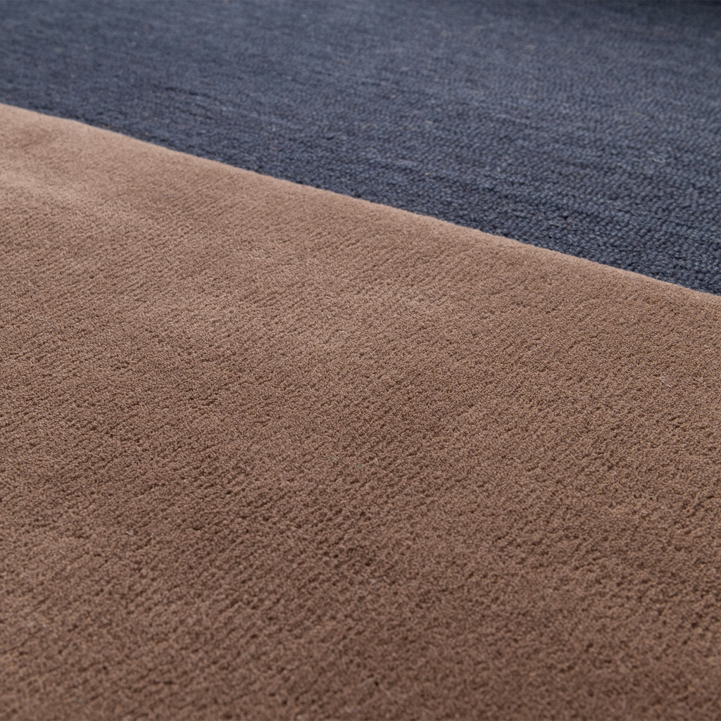 Vlněný koberec do obývacího pokoje ELEMENTS hnědo-tmavomodrý 200x290 cm