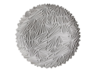 Ozdobný talíř stříbrná metalíza 33 cm