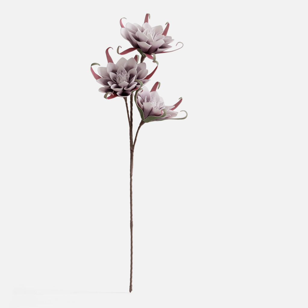 Umělá fialovo-bílá květina 80 cm